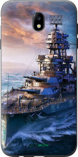 Силиконовый чехол Военный корабль, world of tanks, wargaming для Samsung Galaxy J7 J730 (2017) - 6461u-786 изображение 