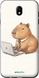 Силиконовый чехол 'Funny Capybara CEO Working' для Samsung Galaxy J7 J730 (2017) изображение 2