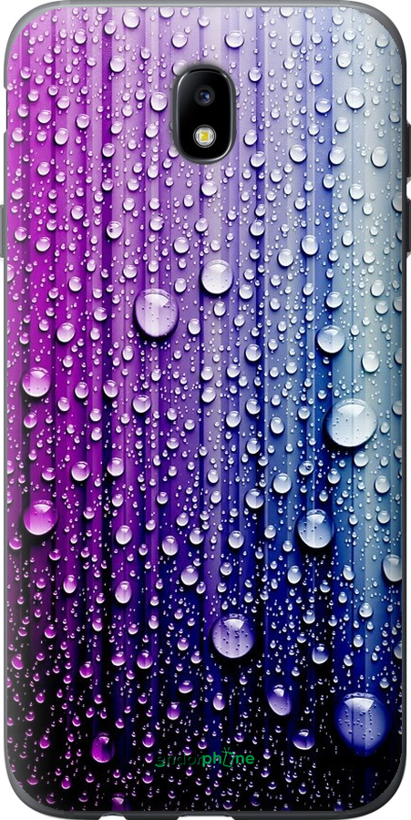 

2D пластиковий чохол "Краплини води" для Samsung Galaxy J7 J730 (2017), Синій