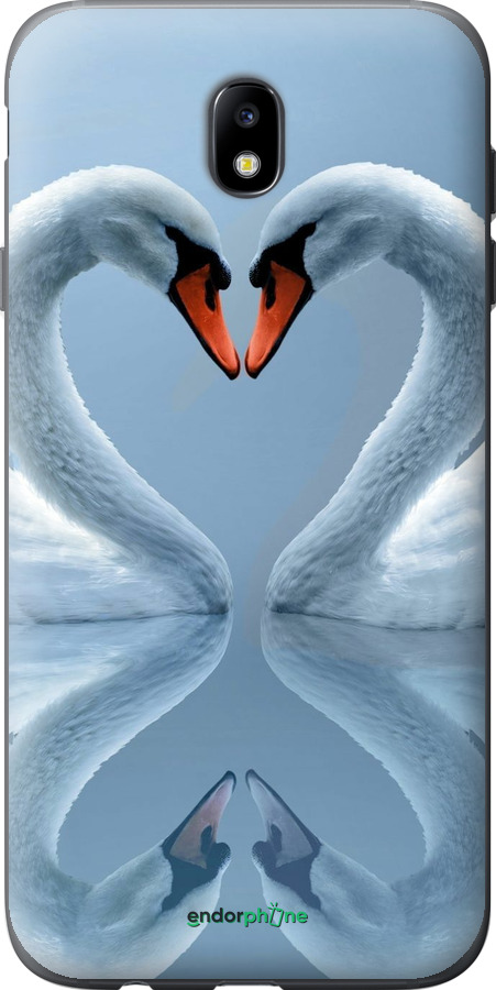 2D пластиковый чехол Лебеди для Samsung Galaxy J7 J730 (2017) - 6007t-786 изображение 