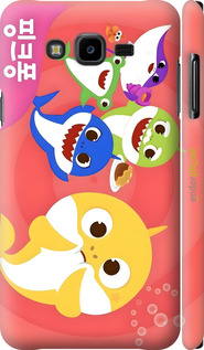 3D пластиковий матовий чехол Бейби Шаркс для Samsung Galaxy J7 Neo J701F - 6305m-1402 изображение 