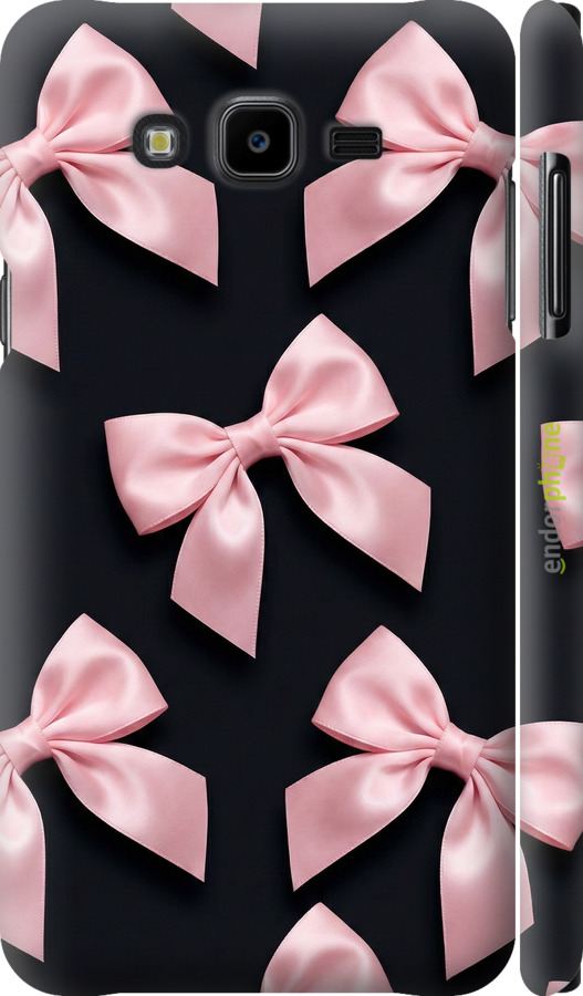 3D пластиковый матовый чехол Coquette Ribbons Dark Coquette для Samsung Galaxy J7 Neo J701F - 6767m-1402 изображение 