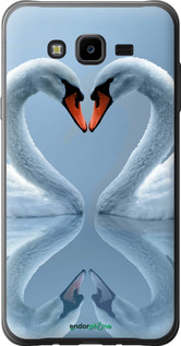 2D пластиковий чехол Лебеді для Samsung Galaxy J7 Neo J701F - 6007t-1402 изображение 