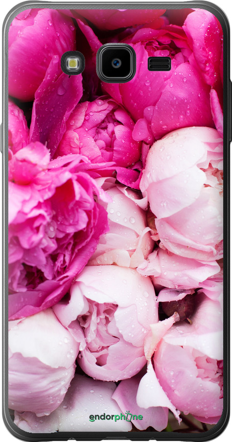 

2D-Kunststoff Hülle Rosa Pfingstrosen" für Samsung Galaxy J7 Neo J701F"