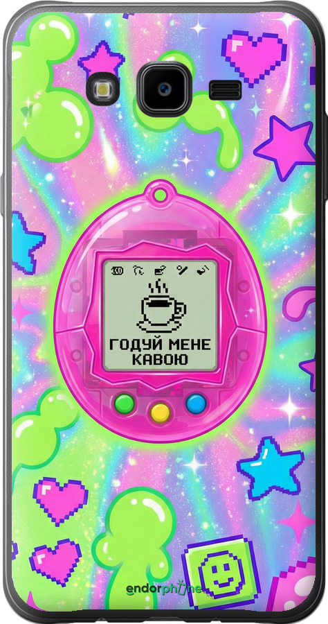 Силиконовый чехол Y2K Aesthetic Retro Pet: Годуй мене кавою для Samsung Galaxy J7 Neo J701F - 6784u-1402 изображение 