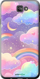 Силиконовый чехол Облака и радуга для Samsung Galaxy J7 Prime - 6312u-610 изображение 