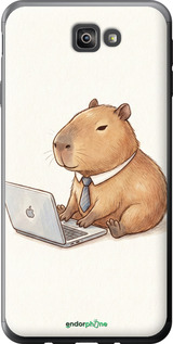 Силиконовый чехол Funny Capybara CEO Working для Samsung Galaxy J7 Prime - 6777u-610 изображение 