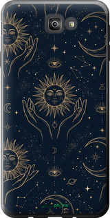 Силиконовый чехол 'Celestial Harmony: Sun & Moon Gold Mystic Pattern' для Samsung Galaxy J7 Prime изображение 3