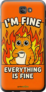 Силиконовый чехол 'Funny Cat' для Samsung Galaxy J7 Prime изображение 5