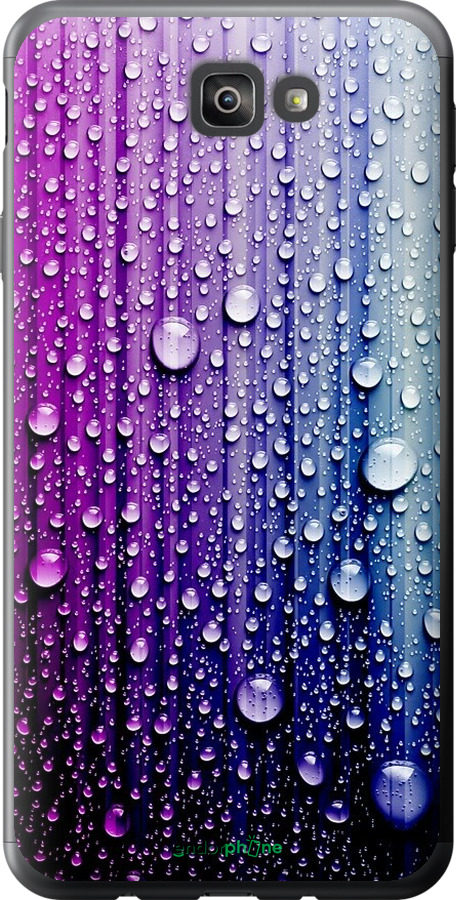 

Силіконовий чохол "Краплини води" для Samsung Galaxy J7 Prime, Синій