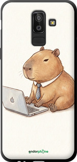 TPU чехол Funny Capybara CEO Working для Samsung Galaxy J8 2018 - 6777b-1511 изображение 