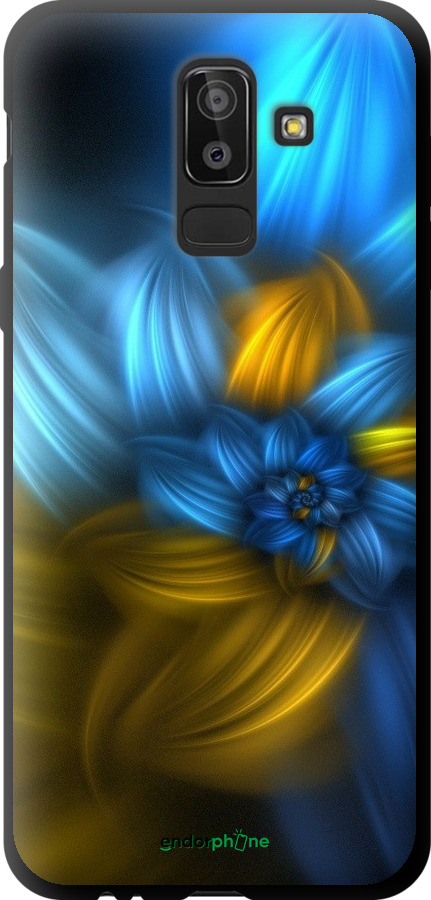 

TPU чорний чохол "Візерунок 46" для Samsung Galaxy J8 2018, Синій