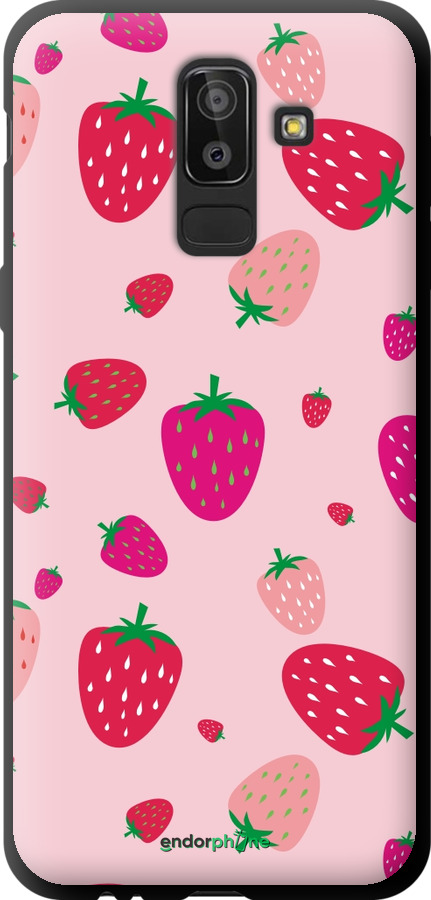 TPU чехол Полунички для Samsung Galaxy J8 2018 - 4332b-1511 изображение 