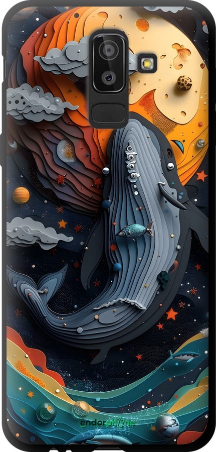 TPU чехол Кит у космосі для Samsung Galaxy J8 2018 - 6328b-1511 изображение 