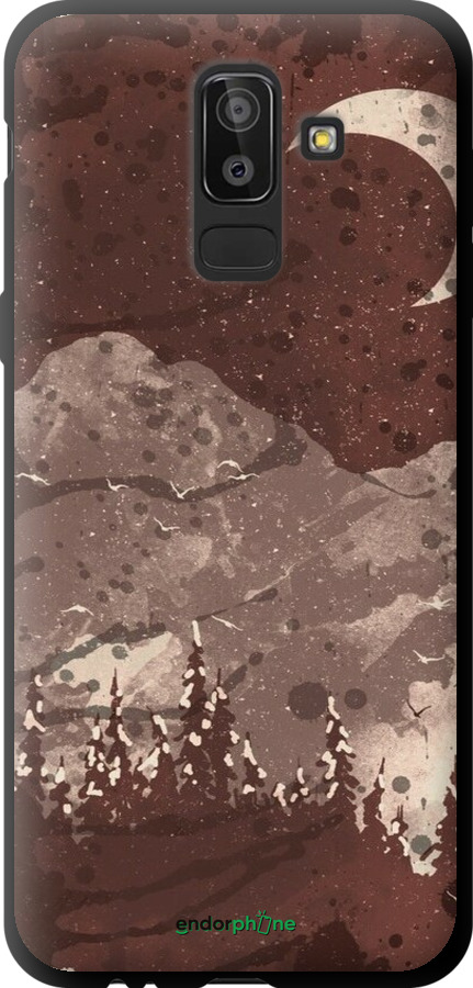 TPU чехол С изображением лунного пейзажа в ночном лесу для Samsung Galaxy J8 2018 - 6546b-1511 изображение 