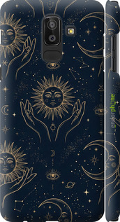 3D пластиковый матовый чехол 'Celestial Harmony: Sun & Moon Gold Mystic Pattern' для Samsung Galaxy J8 2018 изображение 7