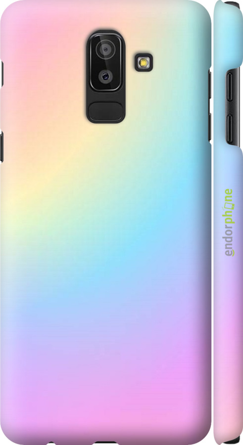 

3D пластиковий матовий чохол "Веселка 2" для Samsung Galaxy J8 2018, Рожевий