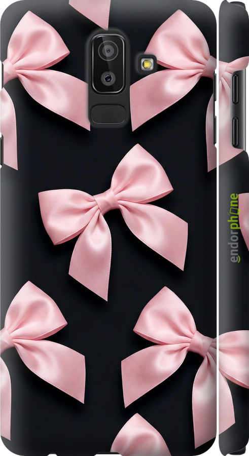 3D пластиковий матовий чехол Coquette Ribbons Dark Coquette для Samsung Galaxy J8 2018 - 6767m-1511 изображение 