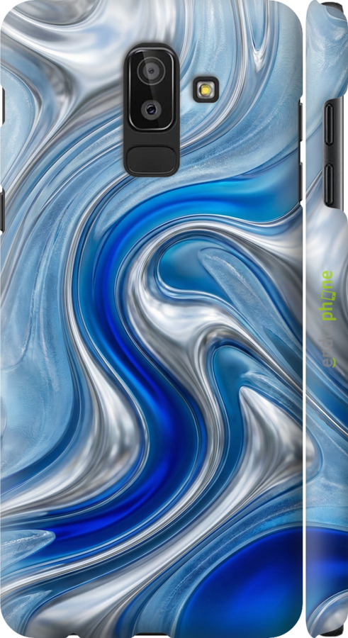 3D пластиковый матовый чехол Liquid Chrome для Samsung Galaxy J8 2018 - 6781m-1511 изображение 