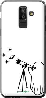 Силиконовый чехол Привидение астроном для Samsung Galaxy J8 2018 - 6444u-1511 изображение 