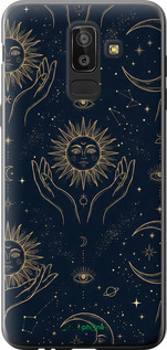 Силиконовый чехол Celestial Harmony: Sun & Moon Gold Mystic Pattern для Samsung Galaxy J8 2018 - 6778u-1511 изображение 