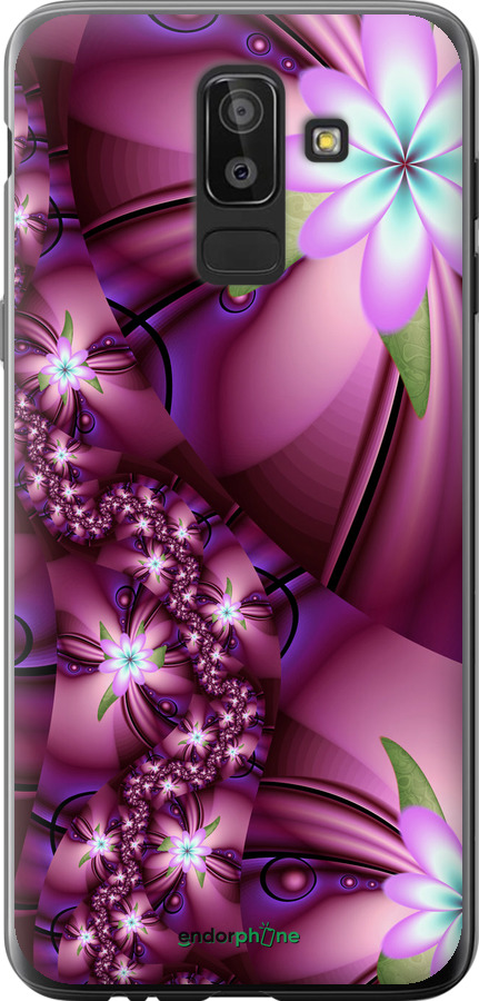 

Силіконовий чохол "Квіткова мозаїка" для Samsung Galaxy J8 2018, Рожевий