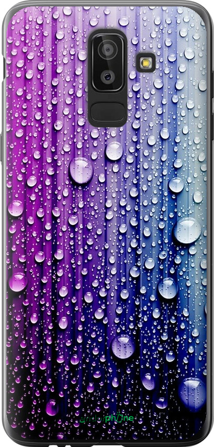 

Силіконовий чохол "Краплини води" для Samsung Galaxy J8 2018, Синій
