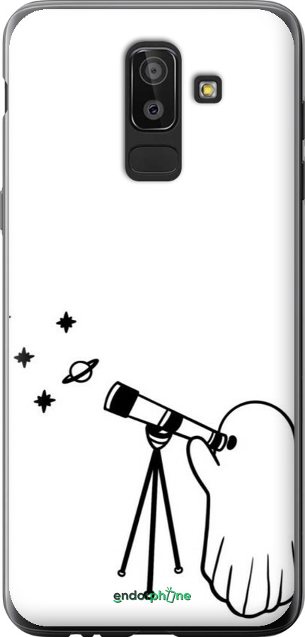 Силиконовый чехол Привидение астроном для Samsung Galaxy J8 2018 - 6444u-1511 изображение 