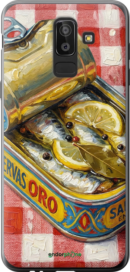 Силиконовый чехол Vintage Sardine Tin Phone для Samsung Galaxy J8 2018 - 6772u-1511 изображение 