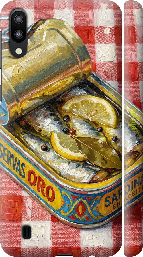 3D пластиковый матовый чехол Vintage Sardine Tin Phone для Samsung Galaxy M10 - 6772m-1661 изображение 