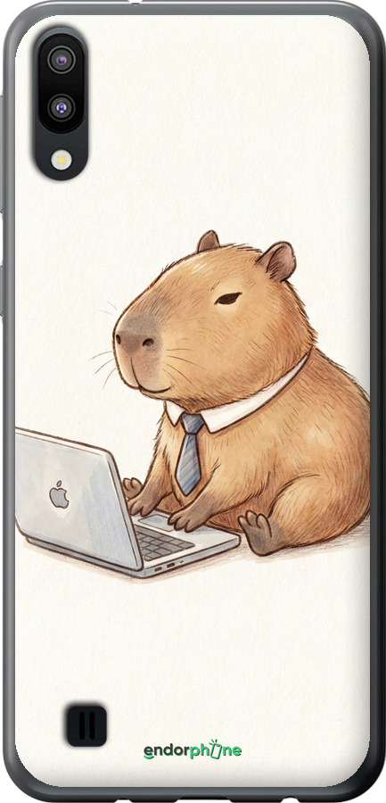 Силиконовый чехол Funny Capybara CEO Working для Samsung Galaxy M10 - 6777u-1661 изображение 