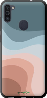 TPU чехол С синими и розовыми волнами в стиле ретро для Samsung Galaxy M11 M115F - 6532b-1905 изображение 