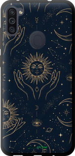 TPU чехол Celestial Harmony: Sun & Moon Gold Mystic Pattern для Samsung Galaxy A11 A115F - 6778b-2012 изображение 