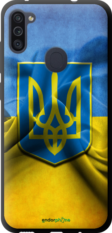 

TPU чорний чохол "Прапор та герб України" для Samsung Galaxy M11 M115F, Блакитний