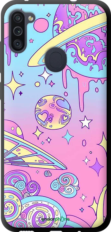 

TPU чорний чохол "Рожева галактика" для Samsung Galaxy A11 A115F, Жовтий