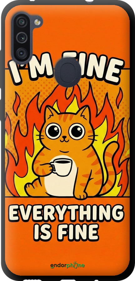 TPU чехол Funny Cat для Samsung Galaxy M11 M115F - 6786b-1905 изображение 