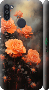 3D пластиковий матовий чехол Оранжеві троянди для Samsung Galaxy M11 M115F - 5944m-1905 изображение 