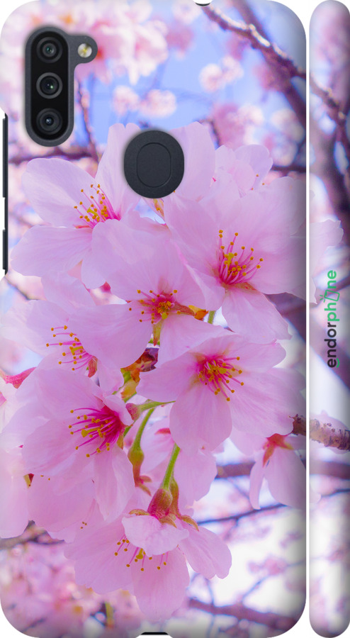 3D пластиковий матовий чехол Сакура для Samsung Galaxy A11 A115F - 6029m-2012 изображение 