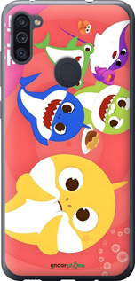 2D пластиковий чехол Бейби Шаркс для Samsung Galaxy A11 A115F - 6305t-2012 изображение 