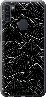 2D пластиковый чехол С изображением Темных гор для Samsung Galaxy A11 A115F - 6489t-2012 изображение 