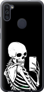 Силіконовий чехол Скелет робить Selfie для Samsung Galaxy A11 A115F - 6535u-2012 изображение 