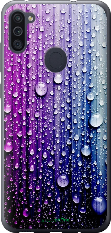 

Силіконовий чохол "Краплини води" для Samsung Galaxy M11 M115F, Синій