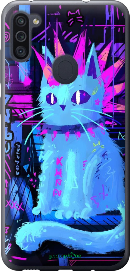 2D пластиковий чехол Кіт панк для Samsung Galaxy A11 A115F - 6311t-2012 изображение 