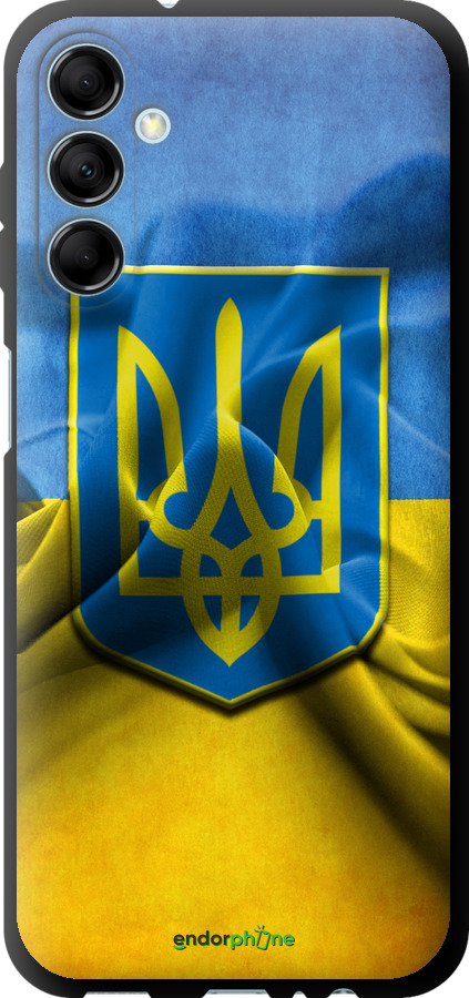 

TPU чорний чохол "Прапор та герб України" для Samsung Galaxy M14 M146B, Блакитний