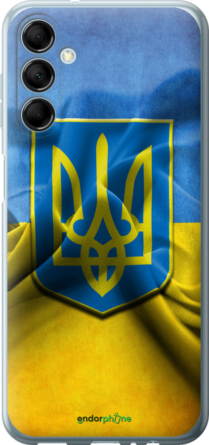 

Силіконовий чохол "Прапор та герб України" для Samsung Galaxy M14 M146B, Блакитний