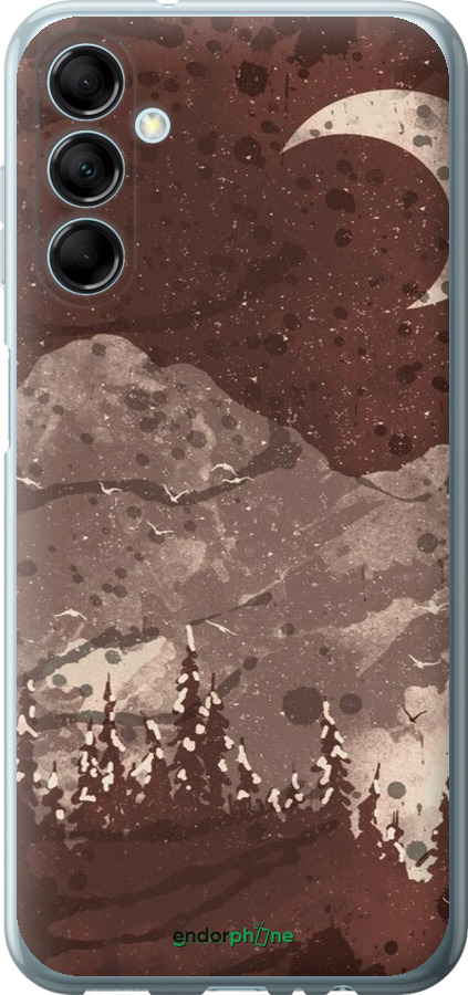 Силиконовый чехол С изображением лунного пейзажа в ночном лесу для Samsung Galaxy M14 M146B - 6546u-3038 изображение 