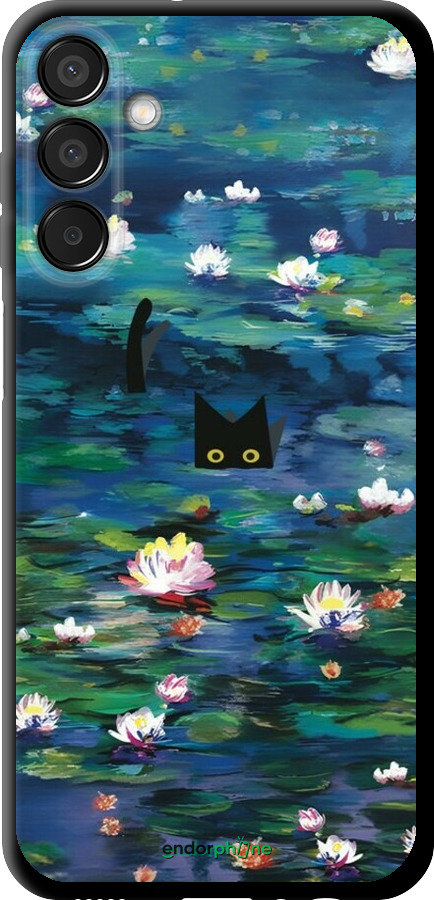 TPU чехол Чехол с изображением водяных лилий Моне и кошек для Samsung Galaxy M15 - 6399b-3684 изображение 