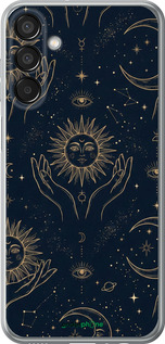 Силиконовый чехол 'Celestial Harmony: Sun & Moon Gold Mystic Pattern' для Samsung Galaxy M15 изображение 5