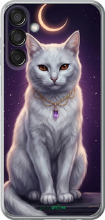 Силиконовый чехол Mystic White Cat Gothic Dark Purple Gold для Samsung Galaxy M15 - 6805u-3684 изображение 