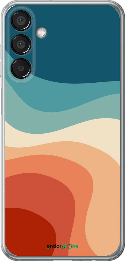 Силіконовий чехол У стилі ретро з хвилями для Samsung Galaxy F15 - 6531u-3756 изображение 